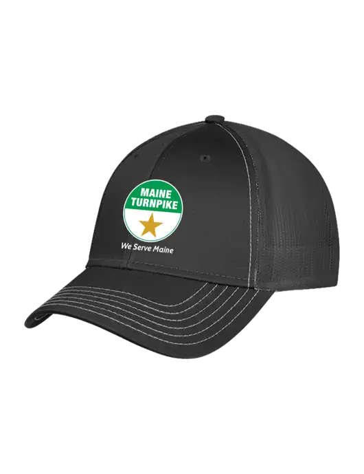 Charcoal Grey Mesh Trucker Cap Snap Back w/MTA Turnpike Logo