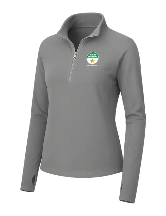 Womens Medium Grey Microfleece 1/2 Zip Pullover w/MTA Turnpike Logo