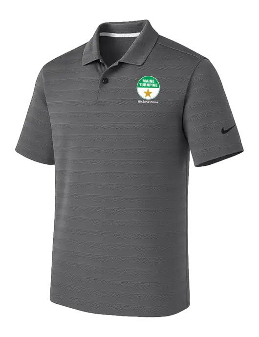 Nike Dark Medium Grey Dri-FIT Vapor Jacquard Polo w/MTA Turnpike Logo