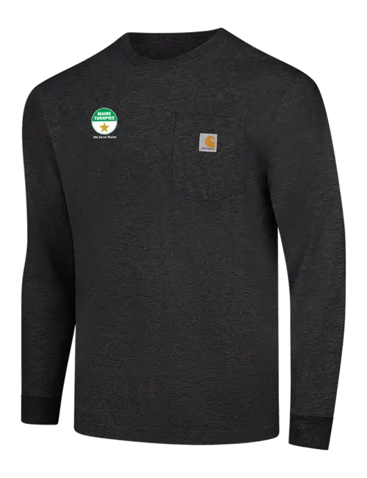 Carhartt Dark Grey Heather Workwear Pocket Long Sleeve T-Shirt w/MTA Turnpike Logo
