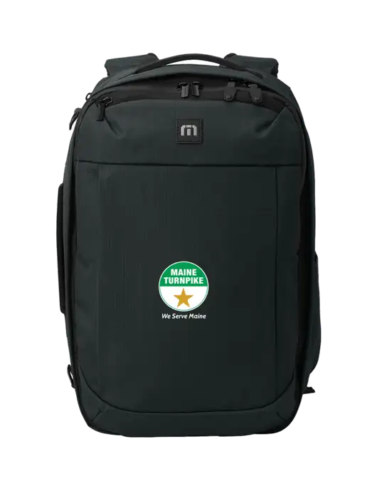 TravisMathew Black Convertible Backpack w/MTA Turnpike Logo