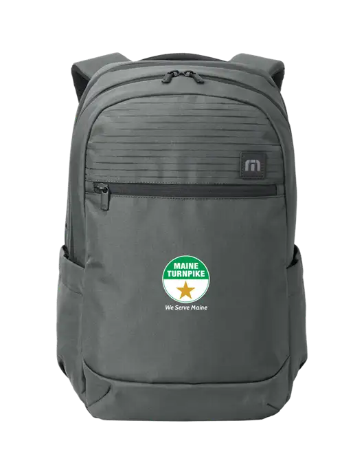 TravisMathew Dark Medium Grey Approach Backpack w/MTA Turnpike Logo