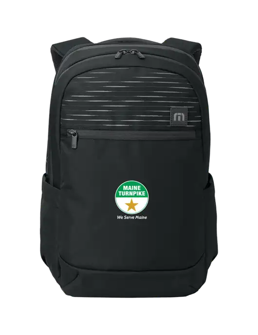 TravisMathew Black Approach Backpack w/MTA Turnpike Logo