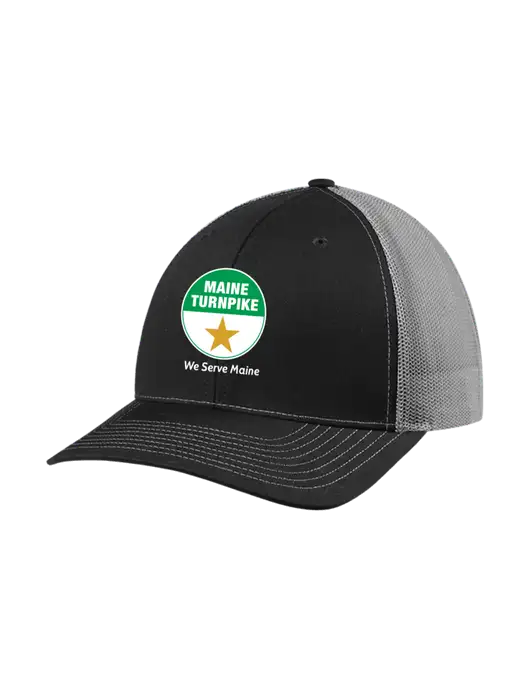 Richardson Adjustable Snapback Original 112 Trucker Cap Black w/Charcoal Mesh w/MTA Turnpike Logo