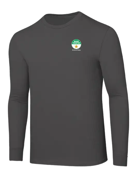 Seriously Soft Dark Grey Long Sleeve T-Shirt w/MTA Turnpike Logo