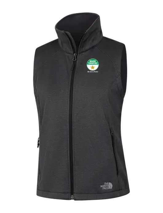 The North Face Womens Dark Grey Heather Ridgewall Soft Shell Vest  w/MTA Turnpike Logo
