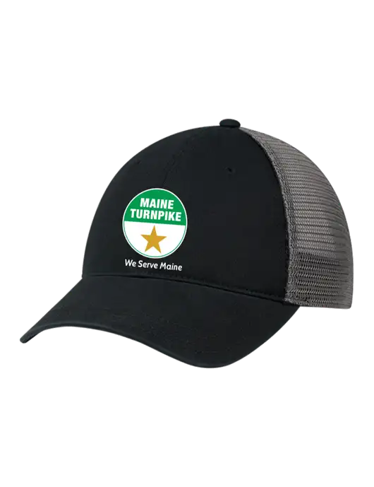 Richardson 111 Garment Washed Trucker Cap Black w/Charcoal Mesh w/MTA Turnpike Logo