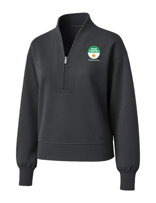 OGIO Womens Dark Grey Transcend 1/4-Zip w/MTA Turnpike Logo