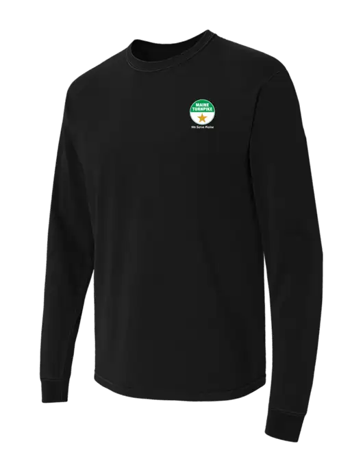 Comfort Colors Garment-Dyed Black Heavyweight Long Sleeve T-Shirt w/MTA Turnpike Logo