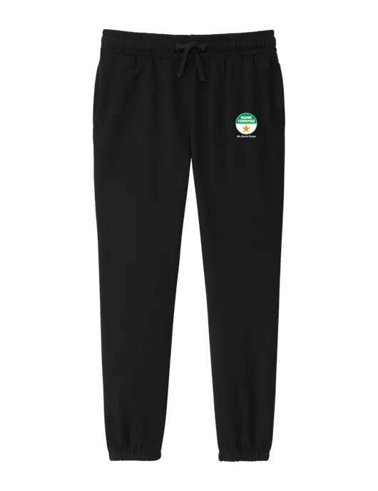 District Womens Black Fleece Sweatpants w/MTA Turnpike Logo