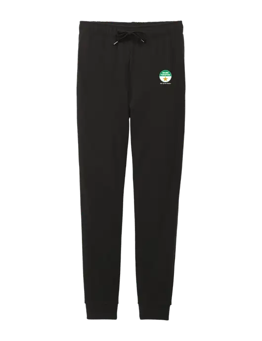 District Womens Black Mid-Rise Fleece Jogger w/MTA Turnpike Logo