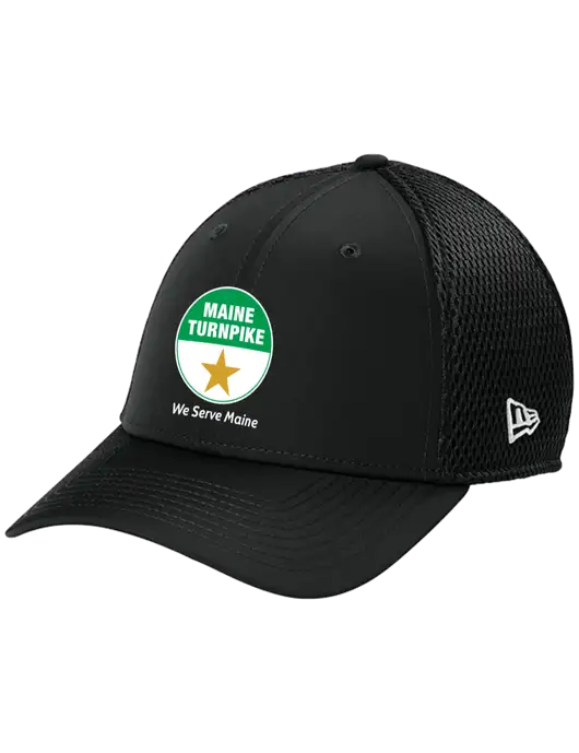New Era 39THIRTY Performance Stretch Black Mesh Cap w/MTA Turnpike Logo