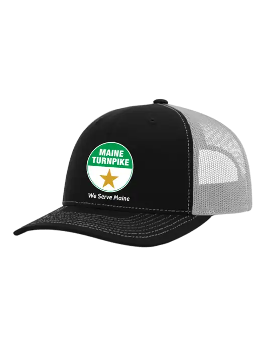 Richardson Adjustable Snapback Original 112 Trucker Cap Black w/White Mesh w/MTA Turnpike Logo