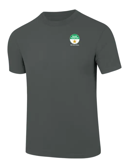 Comfort Colors 6.1 oz Dark Grey Heather Heavyweight Ring Spun T-Shirt w/MTA Turnpike Logo