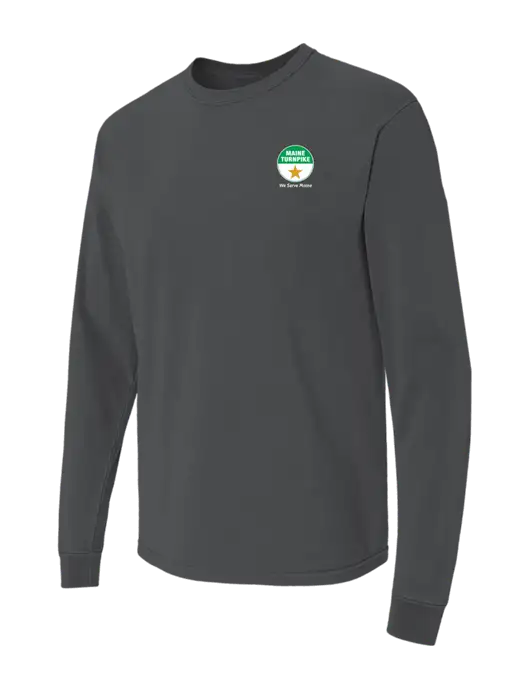 Comfort Colors Garment-Dyed Dark Grey Heather Heavyweight Long Sleeve T-Shirt w/MTA Turnpike Logo