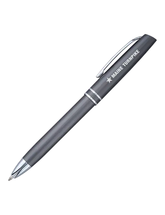 Gunmetal Anguilla Black Ink Pen w/MTA Turnpike Logo