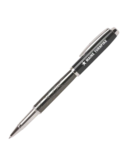 Modernist Black Rollerball Pen - Black Ink w/MTA Turnpike Logo