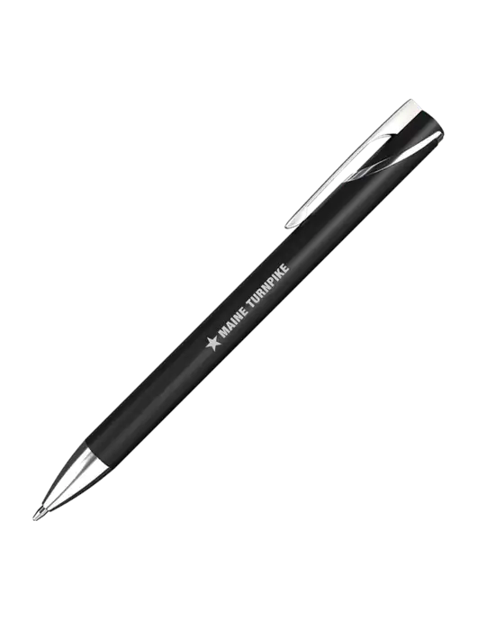 Black/Chrome HyperNova Ballpoint Pen - Black Ink w/MTA Turnpike Logo