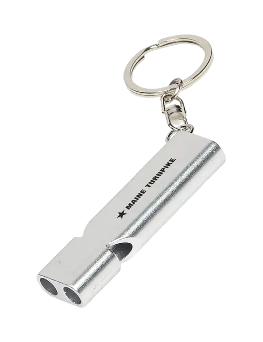 Quick Alert Silver Safety Whistle w/MTA Turnpike Logo